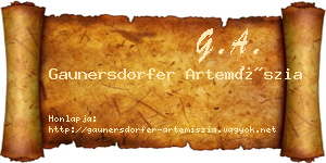 Gaunersdorfer Artemíszia névjegykártya